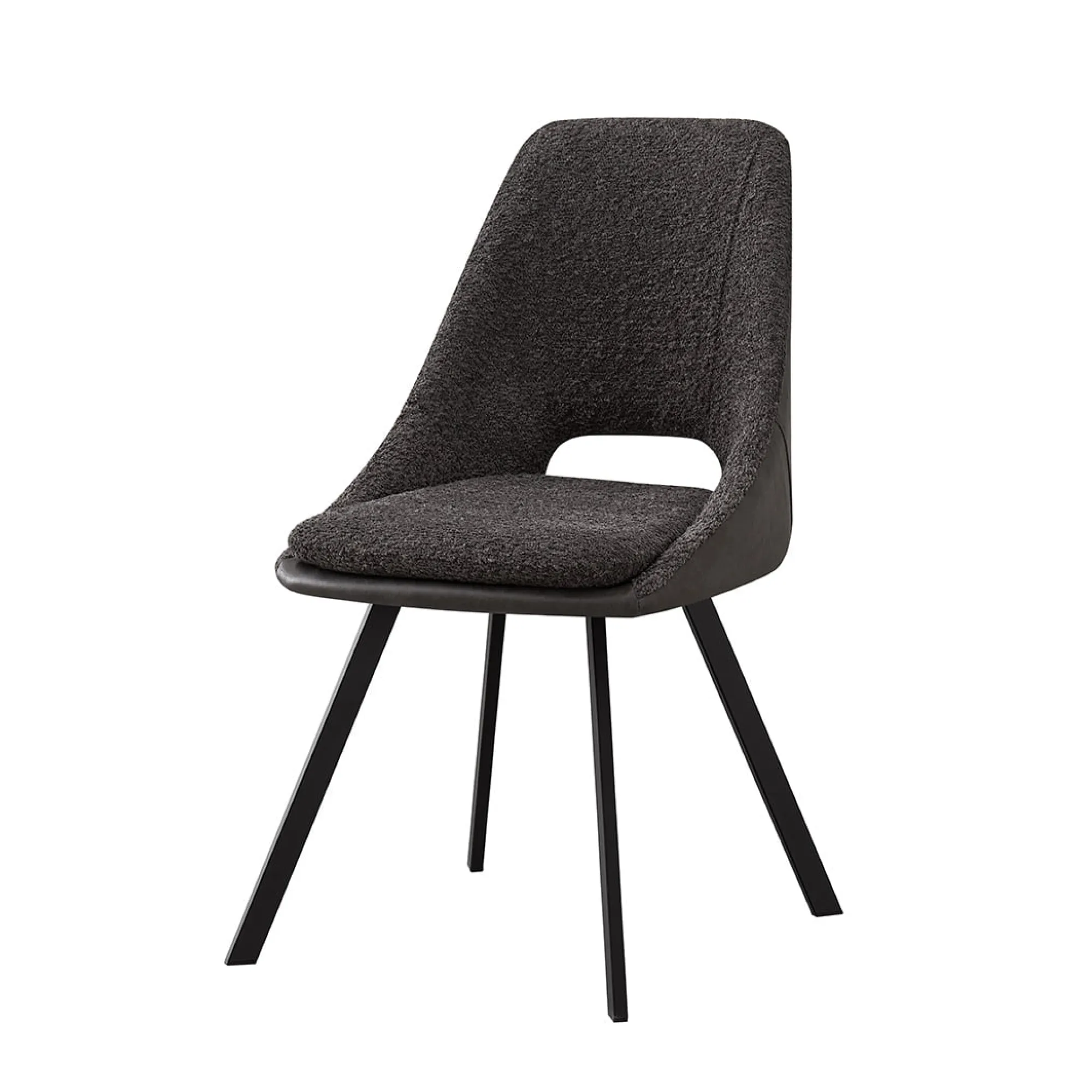 Eetkamerstoelen^Huisenthuis Stoel Nadine Bouclé – Set van 2 Grijs