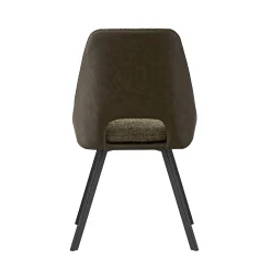 Eetkamerstoelen^Huisenthuis Stoel Nadine Bouclé – Set van 2 Groen