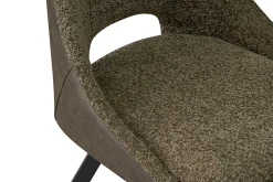 Eetkamerstoelen^Huisenthuis Stoel Nadine Bouclé – Set van 2 Groen