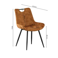 Eetkamerstoelen^Huisenthuis Stoel Nick – Set van 2 Goud