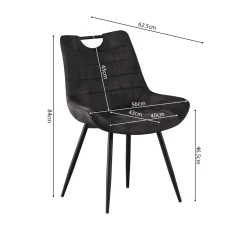 Eetkamerstoelen^Huisenthuis Stoel Nick – Set van 2 Grijs