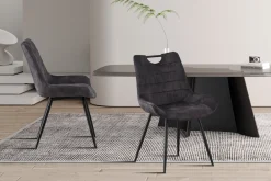 Eetkamerstoelen^Huisenthuis Stoel Nick – Set van 2 Grijs