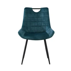Eetkamerstoelen^Huisenthuis Stoel Nick – Set van 2 Petrol