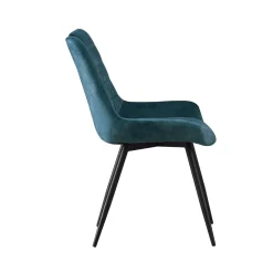 Eetkamerstoelen^Huisenthuis Stoel Nick – Set van 2 Petrol