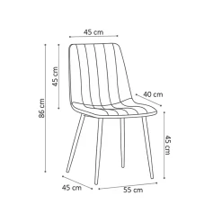 Eetkamerstoelen^Huisenthuis Stoel Nikkie – Set van 2 Groen