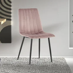 Eetkamerstoelen^Huisenthuis Stoel Nikkie – Set van 2 Roze