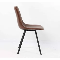 Eetkamerstoelen^Huisenthuis Stoel Olaf – Set van 2 Bruin