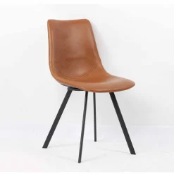 Eetkamerstoelen^Huisenthuis Stoel Olaf – Set van 2 Cognac