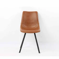Eetkamerstoelen^Huisenthuis Stoel Olaf – Set van 2 Cognac