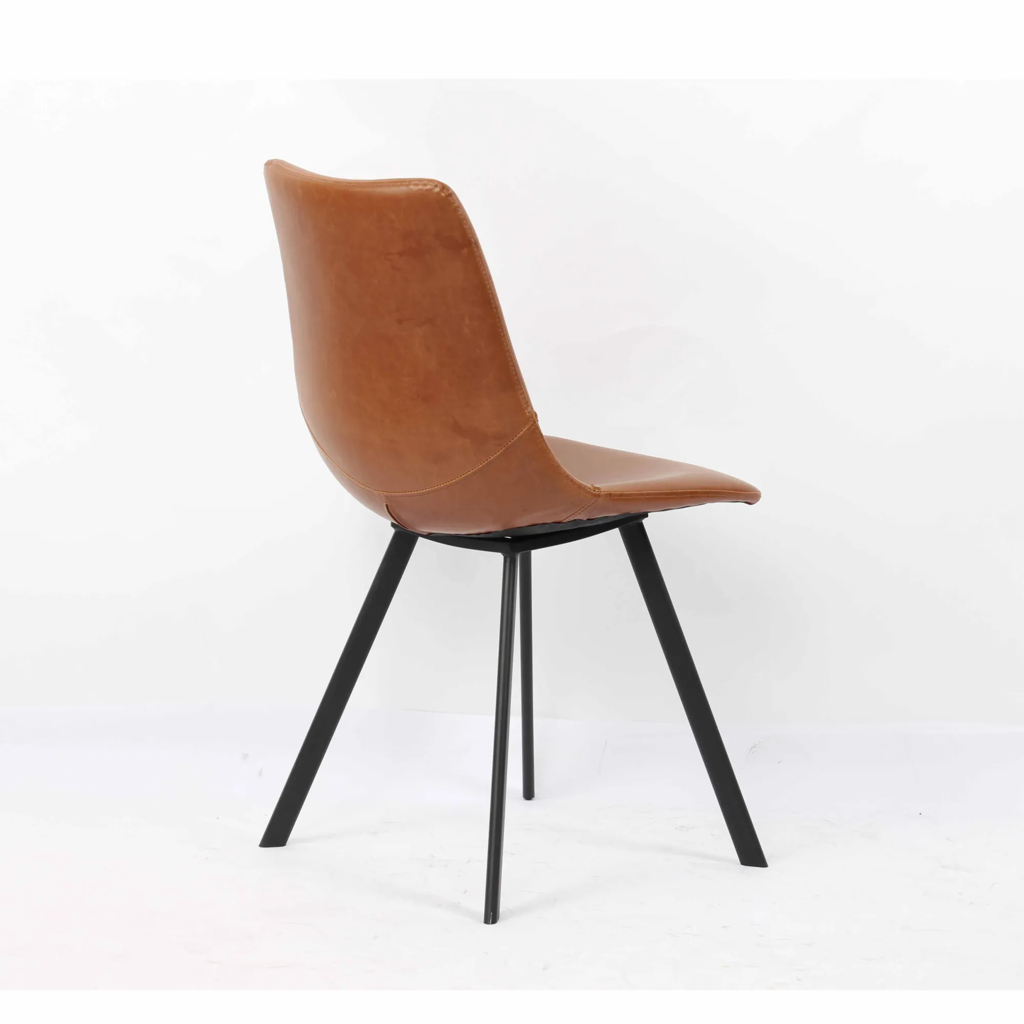 Eetkamerstoelen^Huisenthuis Stoel Olaf – Set van 2 Cognac