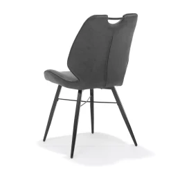 Eetkamerstoelen^Huisenthuis Stoel Olivier – Set van 4 Antraciet