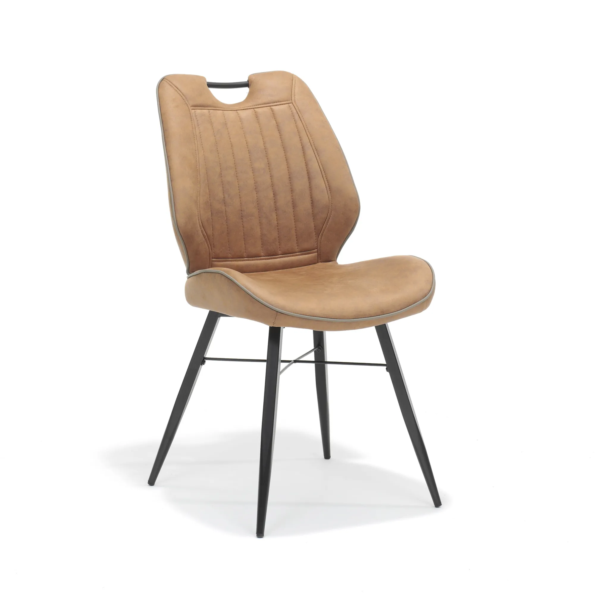 Eetkamerstoelen^Huisenthuis Stoel Olivier – Set van 4 Cognac