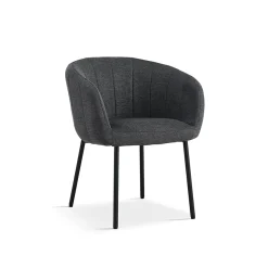 Eetkamerstoelen^Huisenthuis Stoel Pia – Set van 2 Donkergrijs