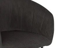 Eetkamerstoelen^Huisenthuis Stoel Pia Grijs Ribstof – Set van 2