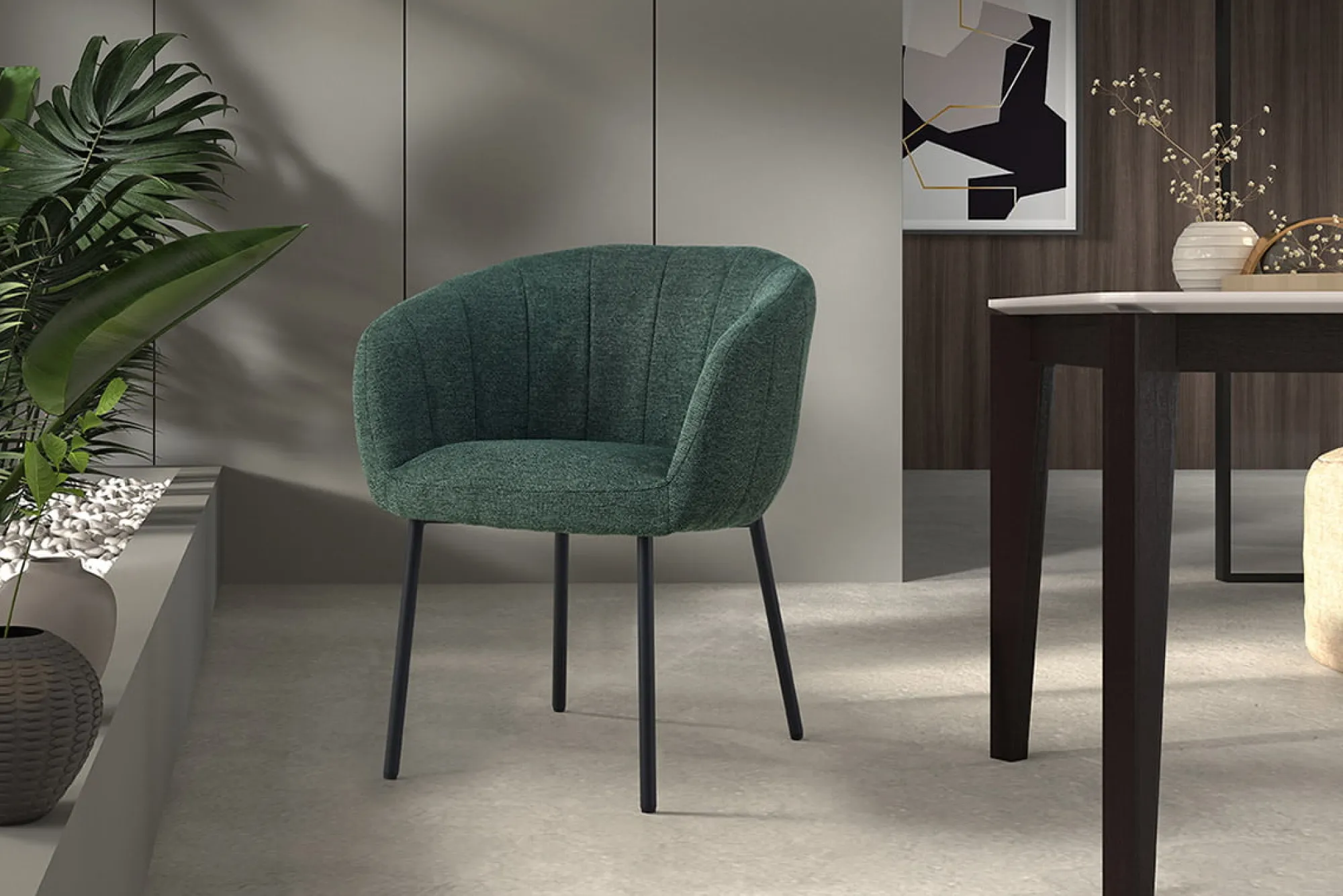 Eetkamerstoelen^Huisenthuis Stoel Pia – Set van 2 Groen