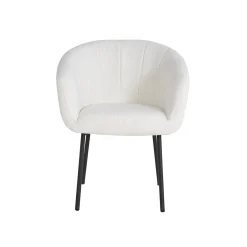 Eetkamerstoelen^Huisenthuis Stoel Pia Bouclé – Set van 2 Wit