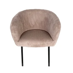 Eetkamerstoelen^Huisenthuis Stoel Pia Zand Ribstof – Set van 2