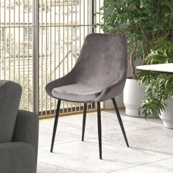 Eetkamerstoelen^Huisenthuis Stoel Pixie Grijs – Set van 2