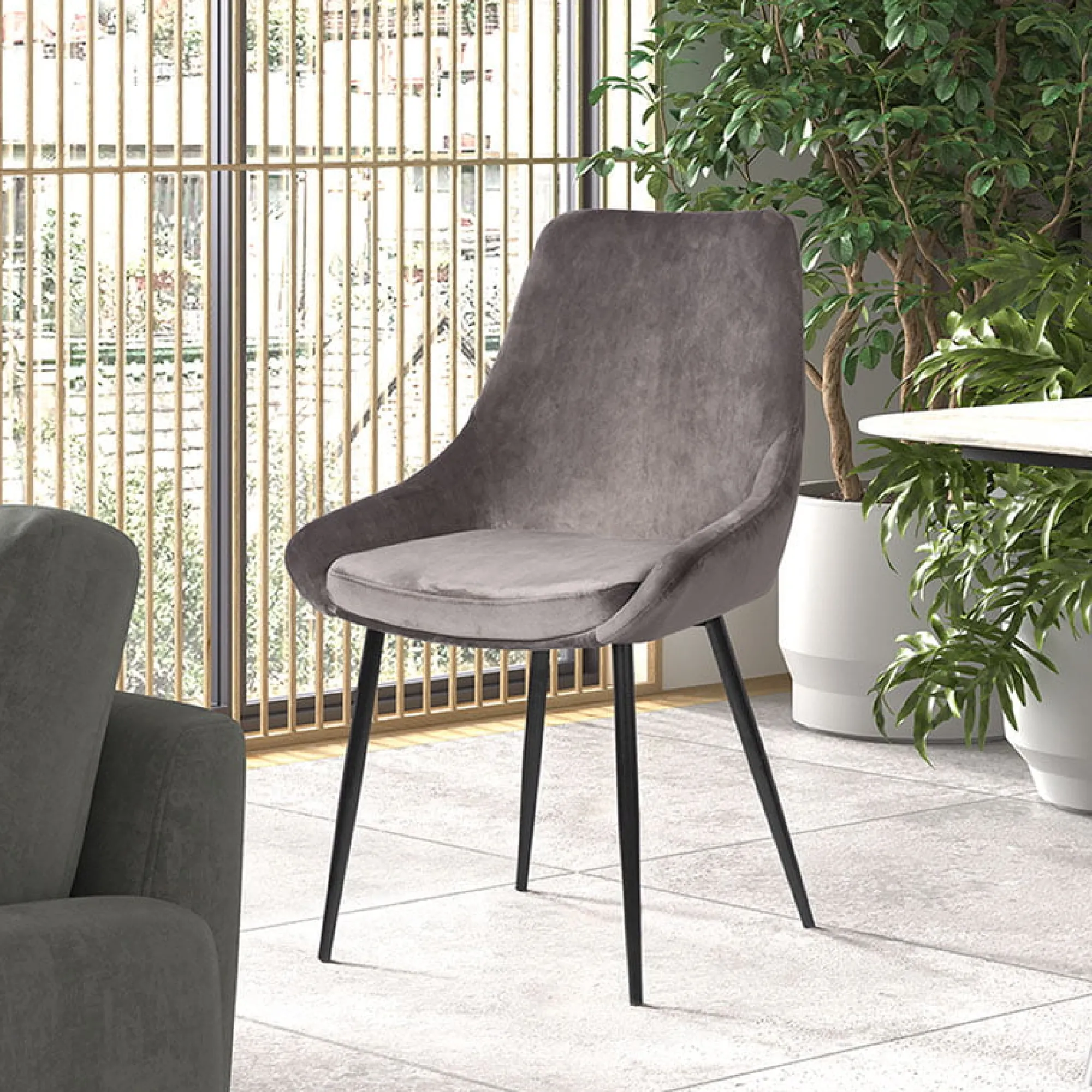 Eetkamerstoelen^Huisenthuis Stoel Pixie Grijs – Set van 2