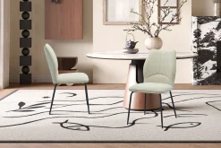 Eetkamerstoelen^Huisenthuis Stoel Quincy Ecru – Set van 2