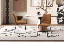 Eetkamerstoelen^Huisenthuis Stoel Quincy Roest – Set van 2