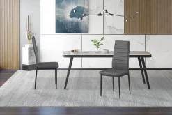 Eetkamerstoelen^Huisenthuis Stoel Robbe Grijs – Set van 4