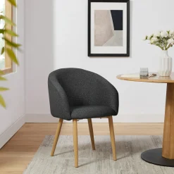 Eetkamerstoelen^Huisenthuis Stoel Romy – Set van 2 Zwart