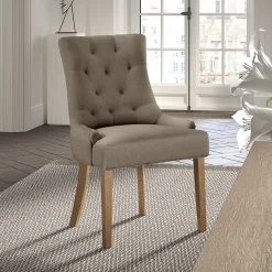 Eetkamerstoelen^Huisenthuis Stoel Sevilla – Set van 2 Taupe