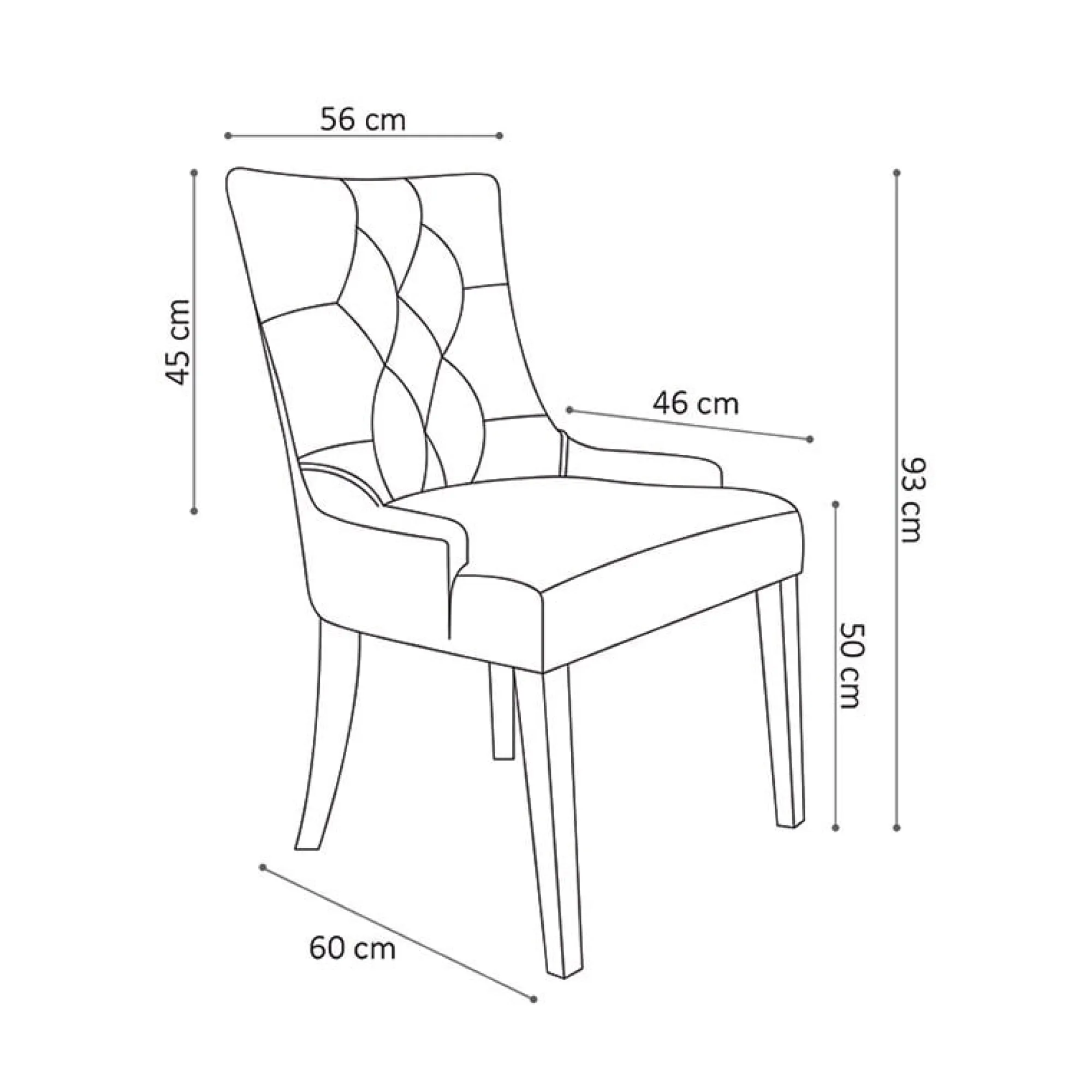 Eetkamerstoelen^Huisenthuis Stoel Sevilla – Set van 2 Zand