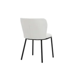 Eetkamerstoelen^Huisenthuis Stoel Silke Teddy Ivoor