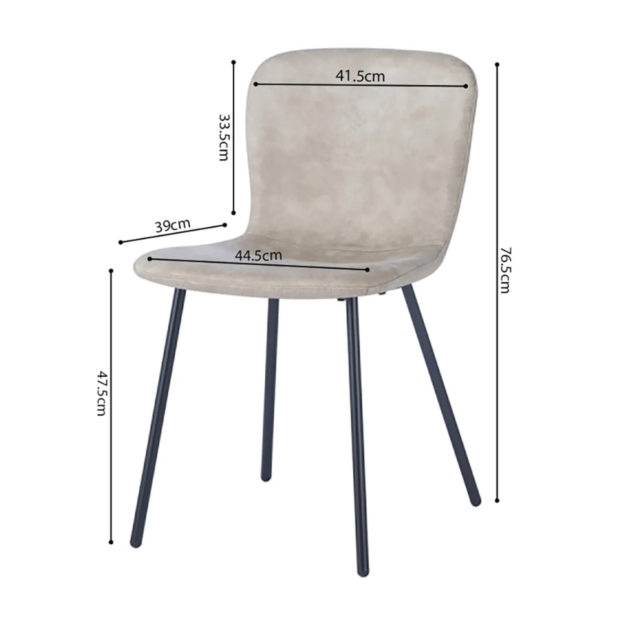 Eetkamerstoelen^Huisenthuis Stoel Stella – Set van 4 Beige