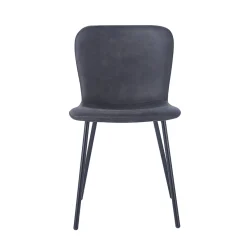 Eetkamerstoelen^Huisenthuis Stoel Stella – Set van 2 Donkergrijs