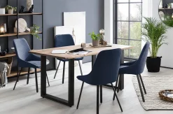 Eetkamerstoelen^Huisenthuis Stoel Tibbe – Set van 2 Donkerblauw