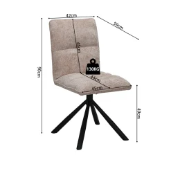 Eetkamerstoelen^Huisenthuis Stoel Yinthe Zand – Set van 2
