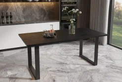 Eetkamertafels^Huisenthuis Tafel Nena Zwart 180 cm