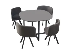 Eetkamertafels^Huisenthuis Tafelset Tuur Grijs