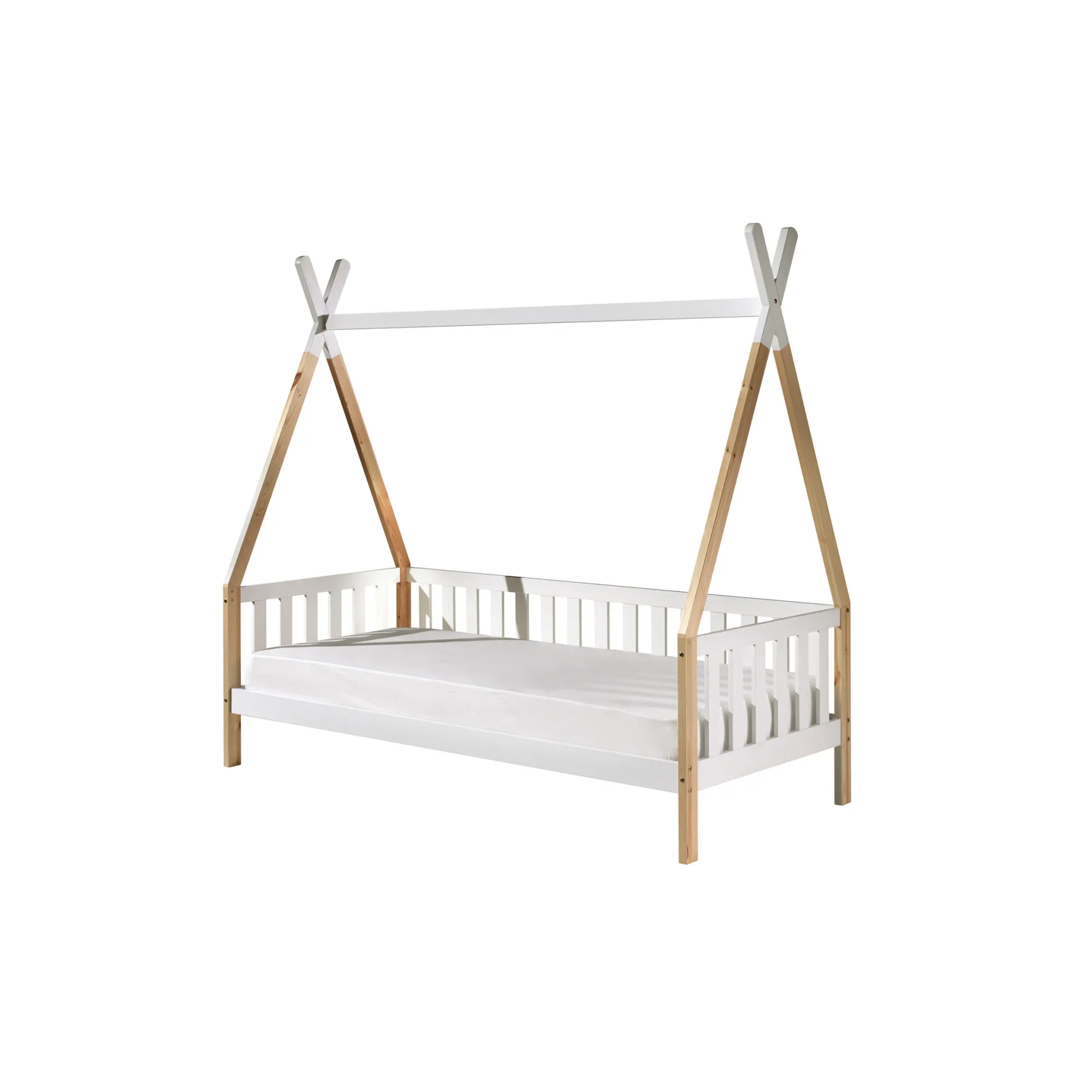 Kinderbedden^Huisenthuis Tipibed Winnetou Wit 90×200 cm – Met uitvalbeveiliging