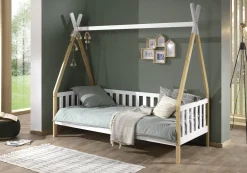 Kinderbedden^Huisenthuis Tipibed Winnetou Wit 90×200 cm – Met uitvalbeveiliging