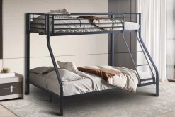 Kinderbedden^Huisenthuis Triobed Romain Donkergrijs