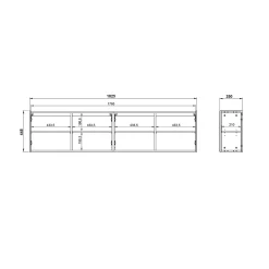 Tv Meubels^Huisenthuis TV-meubel Lowie 183 cm Wit