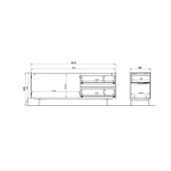 Tv Meubels^Huisenthuis TV-meubel Paxos Eiken 162 cm