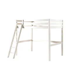 Kinderbedden^Huisenthuis Tweepersoons Hoogslaper Charlie Wit