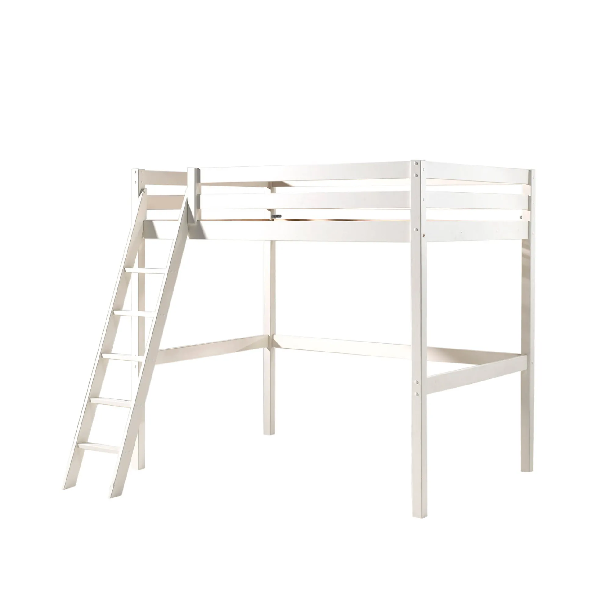 Kinderbedden^Huisenthuis Tweepersoons Hoogslaper Charlie Wit