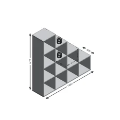 Wandrekken^Huisenthuis Vakkenkast Camiel – 139x33x142 cm Wit