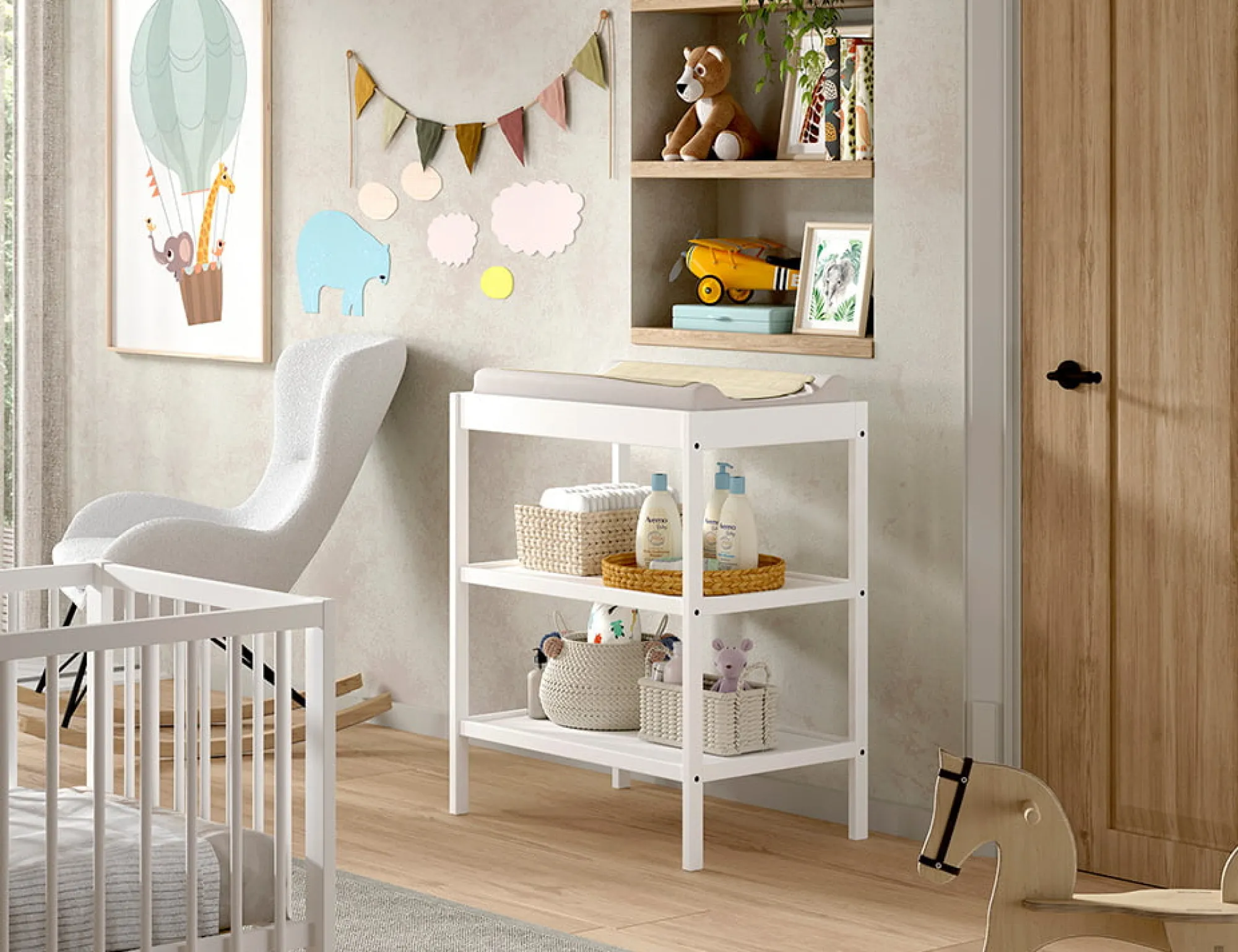 Babykameraccessoires^Huisenthuis Verzorgingstafel Taylor Wit
