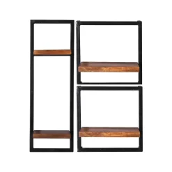 Wandrekken^Huisenthuis Wandrek Mali – 65x75x25 cm – Set van 3