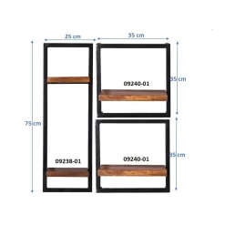 Wandrekken^Huisenthuis Wandrek Mali – 65x75x25 cm – Set van 3