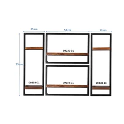 Wandrekken^Huisenthuis Wandrek Mali – 110x75x25 cm – Set van 4