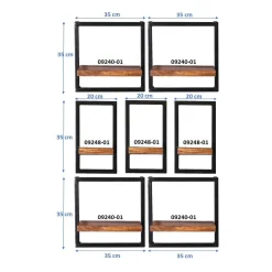 Wandrekken^Huisenthuis Wandrek Mali – 75x115x25 cm – Set van 7