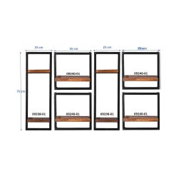 Wandrekken^Huisenthuis Wandrek Mali – 135x75x25 cm – Set van 6